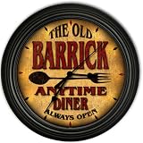 Barrick 's Family Diner Black Cascading Pub Style Wall Clock