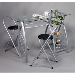 K�chenbar 2 St�hle + Exklusiv Glas Model - Glask�chenbar