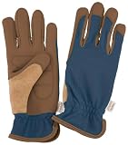 Angela's Garden 7106-801M Womens New Synthetic Garden Glove with Padded Palm, Indigo, Medium
