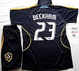 LA Galaxy BECKHAM Kids Soccer Jersey Away (FREE Shorts)