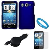 Blue Durable Protective Rubberized Crystal Hard Case Cover for AT&T Wireles ....