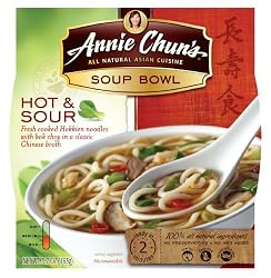 Annie Chun's Hot & Sour Soup Noodle Bowl, 5.7-Ounce Bowls (Pack of 6)
