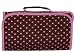 Brown & Pink Polka Dot Hanging Cosmetic Bag