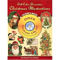 Full-Color Decorative Christmas Illustrations CD-ROM and Book (Dover Full-Color Electronic Design)