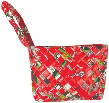 Rebagz Recycled Juice Packs Mini Bag-Wristlet (Red)