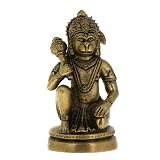 Hindu-Gott Hanuman Messing Skulptur 6,98 cm x 6,98 cm x 12,70 cmvon "ShalinCraft"