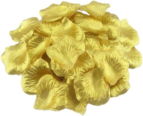 Vlonfine® 1500pc Artificial Flower Rose Petals Wedding Flowers Favors (Gold)