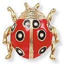 Crystal Ladybug Pin