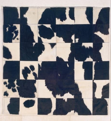 Hellenic Area Rugs: Cow Hide Patchwork Rug: CH03 Black/White: 5'x8' Rectangle