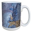 Tree-Free Greetings lm43546 Fantasy Dragon Dream Dragon and Fairy Ceramic Mug with Full Sized Handle by Amy Brown, 15-Ounce