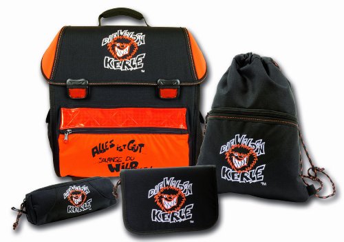 Die Wilden Kerle Kinder 4-teiliges Schulranzenset Mittelfeld, schwarz, 35 x 37 x 19 cm Preisvergleich