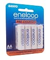 Sanyo Eneloop 8 Pack AA NiMH Pre-Charged Rechargeable Batteries