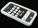 4587L663 Vein silicone skin case white for Apple iphone