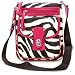 Zebra Print Cross Body Messenger Bag Handbag