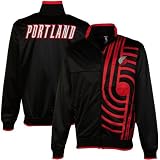 NBA Portland Trail Blazers Vanguard Full Zip Track Jacket - Black (Large)