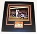 Barry Bonds Framed Autographed/Hand Signed San Fransisco Giants Game Used Bat Card with an 8x10 Phot