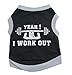Great deal Pet Summer T-shirt Gray Black for Dog Cat Puppy