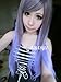 X&Y ANGEL- New Two Tone Long Straight Heat Resistant Highlights Hair Wigs Gray To Purple MJ051