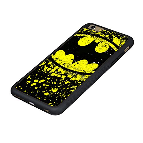 Designed iPhone 6 Batman Protective Case,Durable Tough Hard Back Cover with Soft High Impact TPU Anti-Slip Edge,[Scratch Resistant] [Impact Resistant][Shock Absorption] [Drop Protection] Rugged Case Shell, Heavy Duty Poly-Carbonate (PC) Back Case and Black [Non Slip Reinforced] Rubber Edge Hybrid Armor shell
