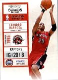 2010 11 Playoff Contenders Plates & Patches Basketball Card # 67 Leandro Barbosa Toronto Raptors In a Protective Screwdown Display Case!