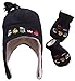 N'Ice Caps Boys Sherpa Lined Micro Fleece Embroidered Hat and Mitten Set