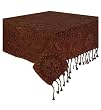 Hand Woven Elegant Jacquard 55% Cotton / 45% Rayon Tablecloth 60 x 60 Inches