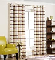 Rebecca Stripe Eyelet Curtains
