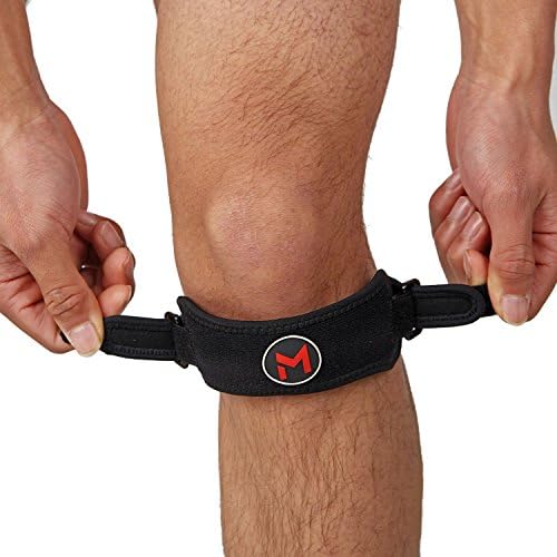 Motion Spirit Knee / Patella Support Brace w/ Gel / Rubber Cushion Compression Strap Pad - One Size Fits Most - 1 PCs