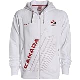 Nike 2010 Winter Olympics Canada White Half Leaf Full Zip Hoody Sweatshirt