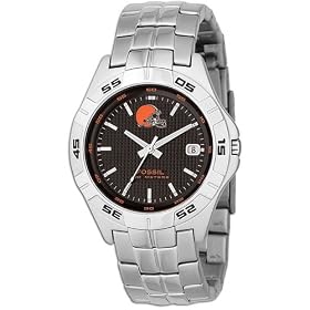 Browns Fossil Men's NFL Applied Watch