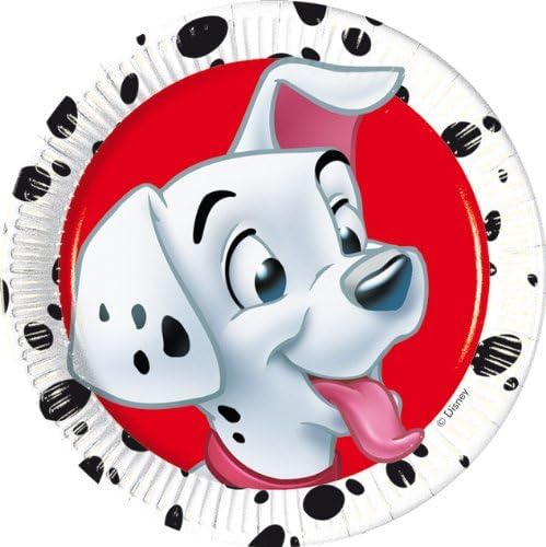 101 Dalmations Birthday Party - 101 Dalmations Paper Party Lunch Plates x 8