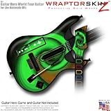 Alecias Swirl 01 Green Skin fits Band Hero, Guitar Hero 5 & World Tour Guit ....