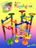 Eigenschaften Marble Race Toys  / Marble Race Toys Kugelbahn Murmelbahn Bausatz 68 Bausteine (inkl. Box & Murmeln )