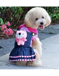 From Amazon.com. Click for details:
 Bear doll Stripes Denim Layer Dress Small Dog Pet Clothes Costume XS~XL (Pink stripes, XL (Chest18.5"Back13.5")) Bear doll Stripes Denim Layer Dress Small Dog Pet Clothes Costume XS~XL (Pink stripes, XL (Chest18.5"Back13.5"))