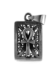 Egyptian Jewelry Silver Ankh of Life Filigree Pendant