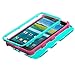 Samsung Galaxy Mega 2 G750 Case, Kaleidio [Mybat Natural TUFF] Dual Layer Shock Proof Hybrid Case Cover w/Metal Kickstand [Includes a Overbrawn Prying Tool & Stylux Stylus] [Turquoise/Pink]