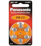 Panasonic Zink-Luft H&ouml;rger&auml;te-Zellen Knopfzelle (1,4V, 310mAh) 6 St&uuml;ck