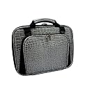 Samsung GO N310-13GB 10.1-Inch Midnight Blue Netbook CaseCrown Double Memory Foam Netbook Case with Shoulder Strap (Grey Faux Alligator Skin)
