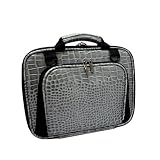 Coby TF-DVD1023 10.2-Inch Widescreen TFT Portable DVD/CD/MP3 Player CaseCrown Double Memory Foam Case with Shoulder Strap (Grey Faux Alligator Skin)