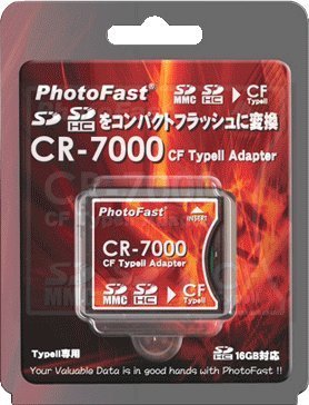 PhotoFast SDHC to CF変換アダプターブリスターパッケージ・SDHC16GB対応・1ヶ月保証 CR-7000