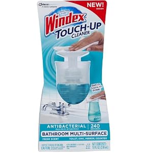 Windex Touch Up Antibacterial Cleaner Bathroom Fresh Scent, 10 Ounce