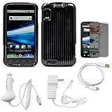 Black Durable Two Piece Protective Rubberized Crystal Hard Case Cover for A ....