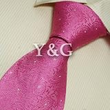 Hot Pink Pattern Cheap Ties for Men Gift for Him Formalwear Silk
Neck Tie St6006