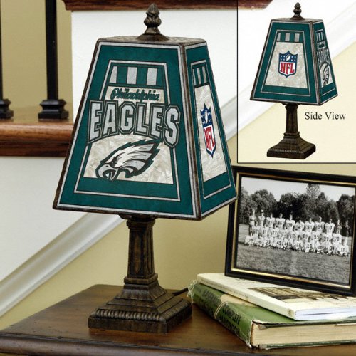 Philadelphia Eagles 14 Inch Art Glass Lamp