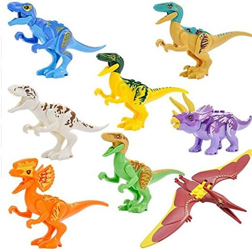 SEOWTOYS 2016 New Brand 8 PCS The Dinosuars Colorful Minifigures Bricks Building Block Toys For Children's