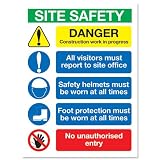 Stewart Superior Foam Board Sign Site Safety 400x300mm - Ref FB070