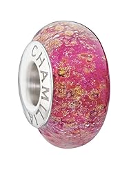 Authentic Chamilia Murano Glass Charm All That Glitters Collection "Dark Pink" 2110-1131