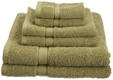 Pike Street 725-Gram Egyptian Cotton 6-Piece Towel Set, Pistachio