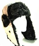 Warm Winter Weatherproof White Nylon Aviator Pilot Trooper Trapper Hat for Men and Women Medium to Large, One Size Hat