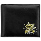 Wichita State Shockers Black Leather Embroidered Billfold Wallet